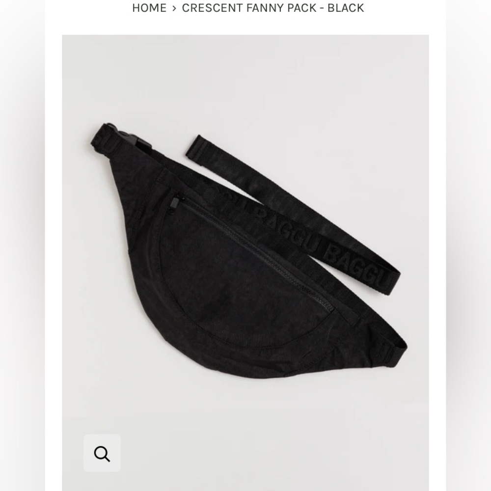 NWOT Black Baggu Belt Bag